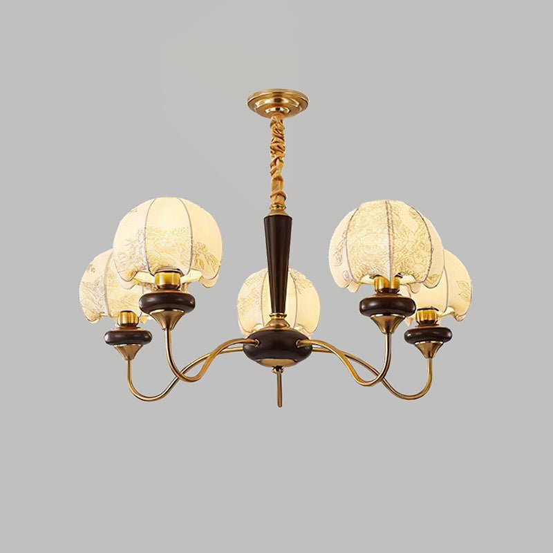 Orchid Vintage Stoff-Kronleuchter-Letslighting