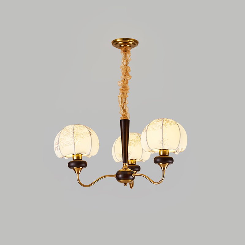 Orchid Vintage Stoff-Kronleuchter-Letslighting