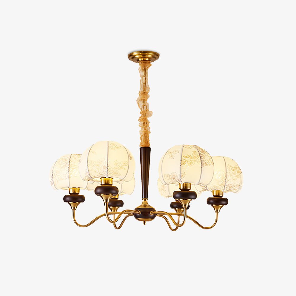 Orchid Vintage Stoff-Kronleuchter-Letslighting