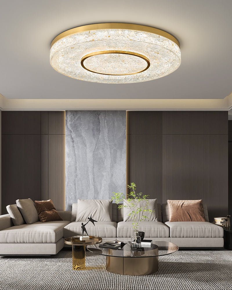 Lustra Deckenleuchte Mysterious Circle Messingharz-Letslighting