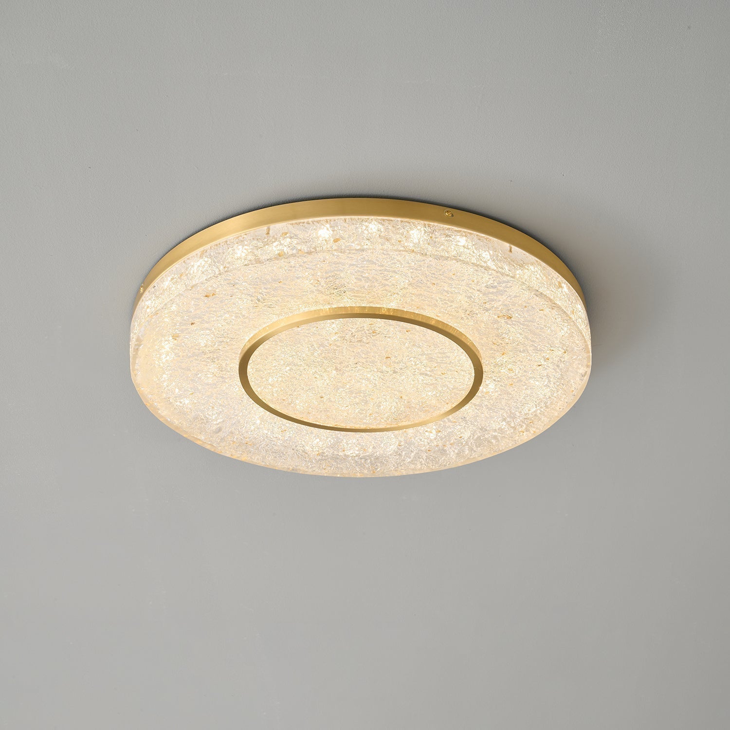 Lustra Deckenleuchte Mysterious Circle Messingharz-Letslighting