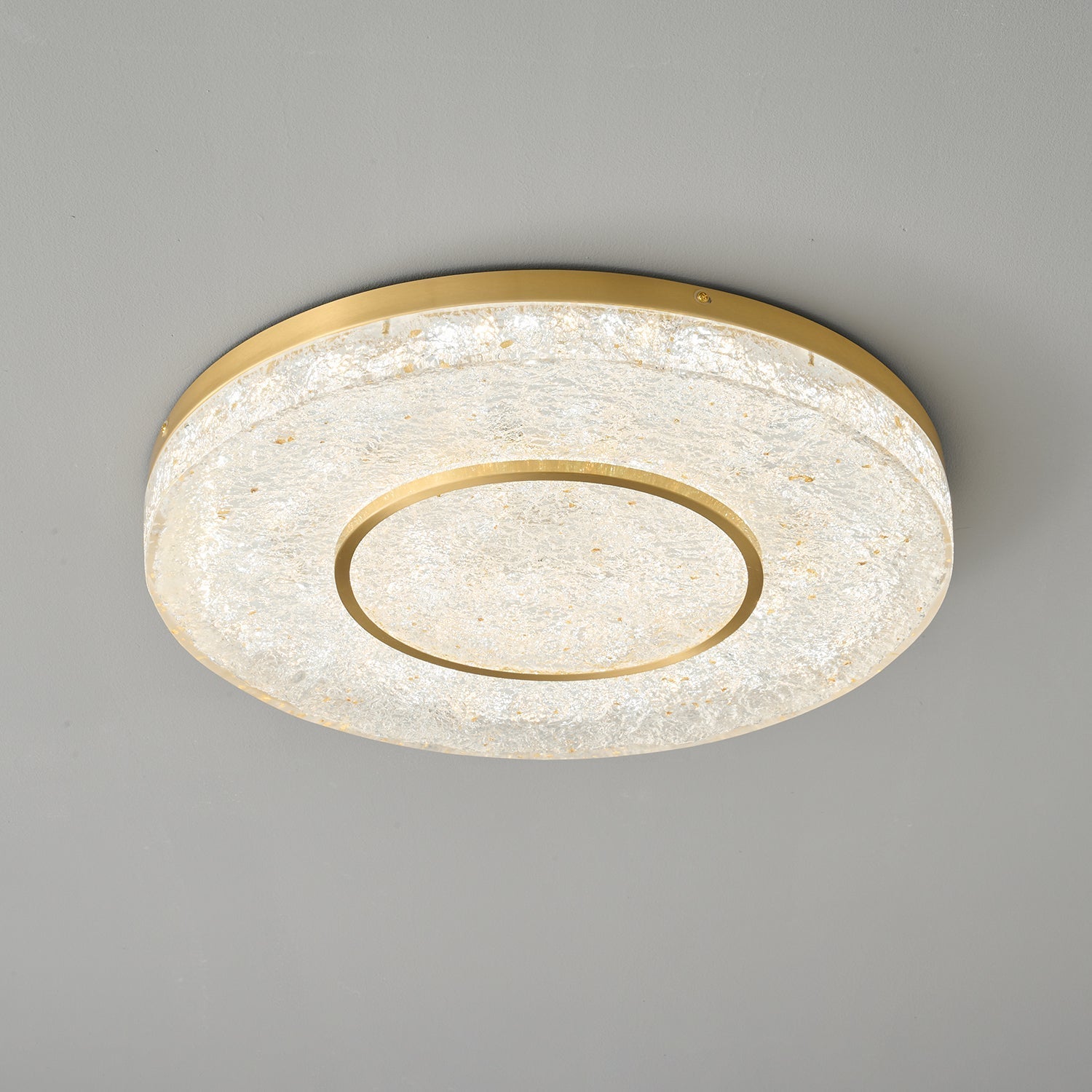 Lustra Deckenleuchte Mysterious Circle Messingharz-Letslighting