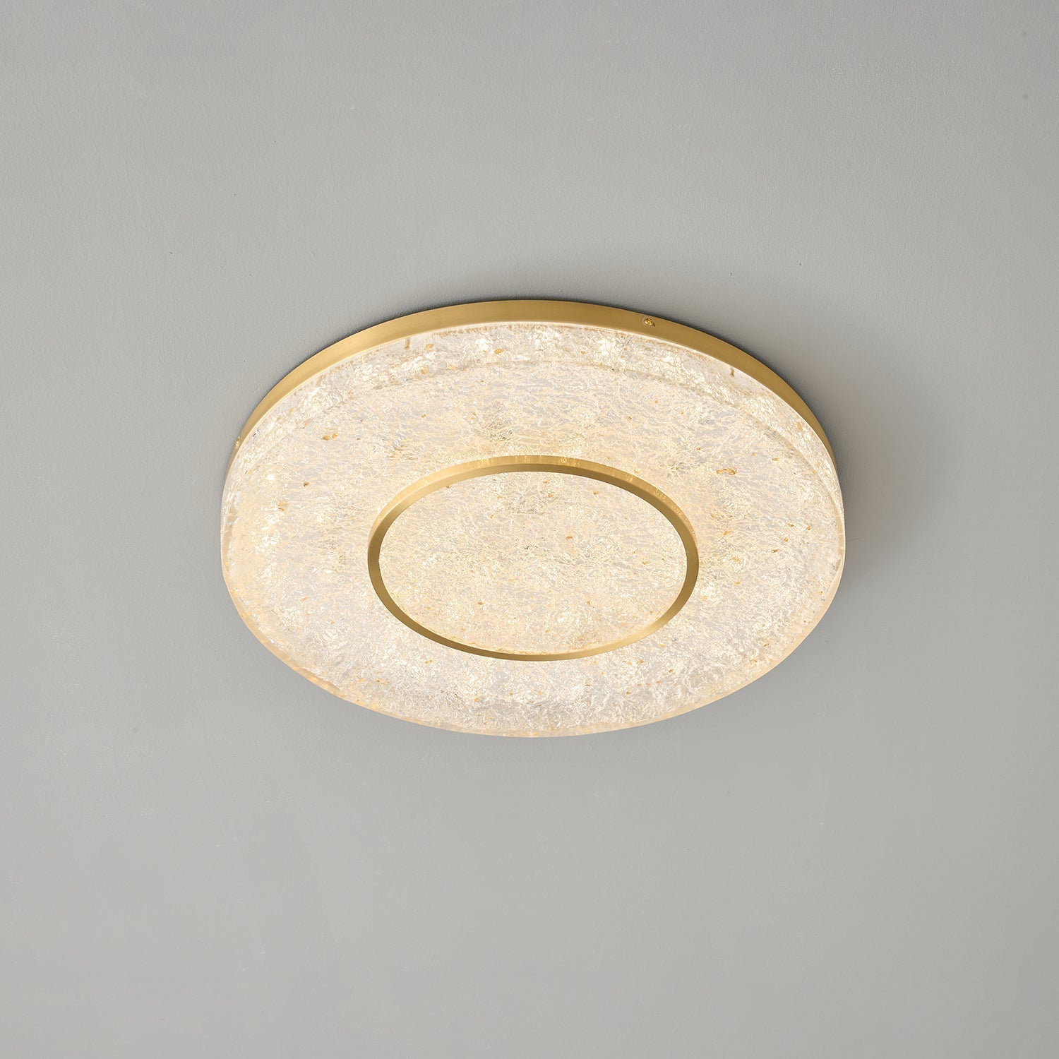 Lustra Deckenleuchte Mysterious Circle Messingharz-Letslighting