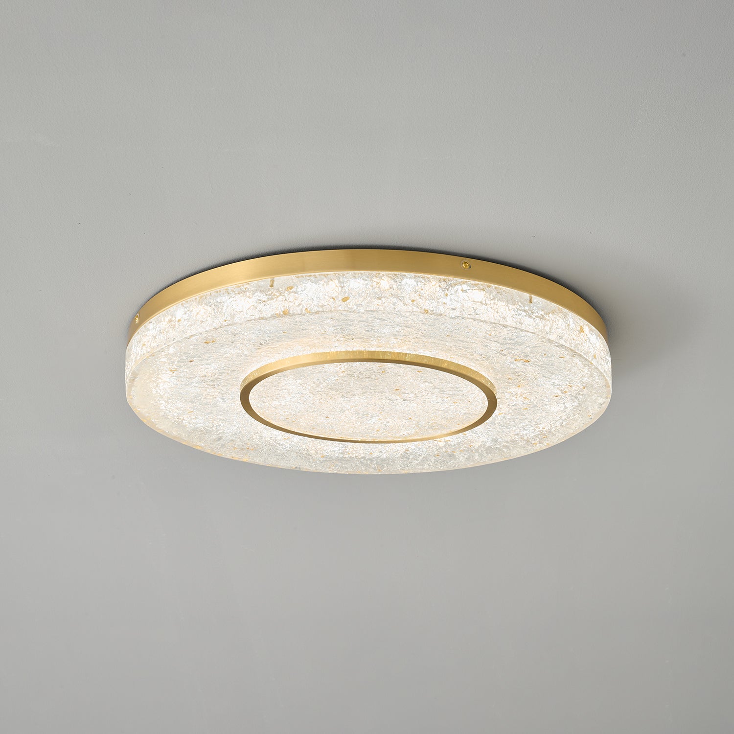Lustra Deckenleuchte Mysterious Circle Messingharz-Letslighting