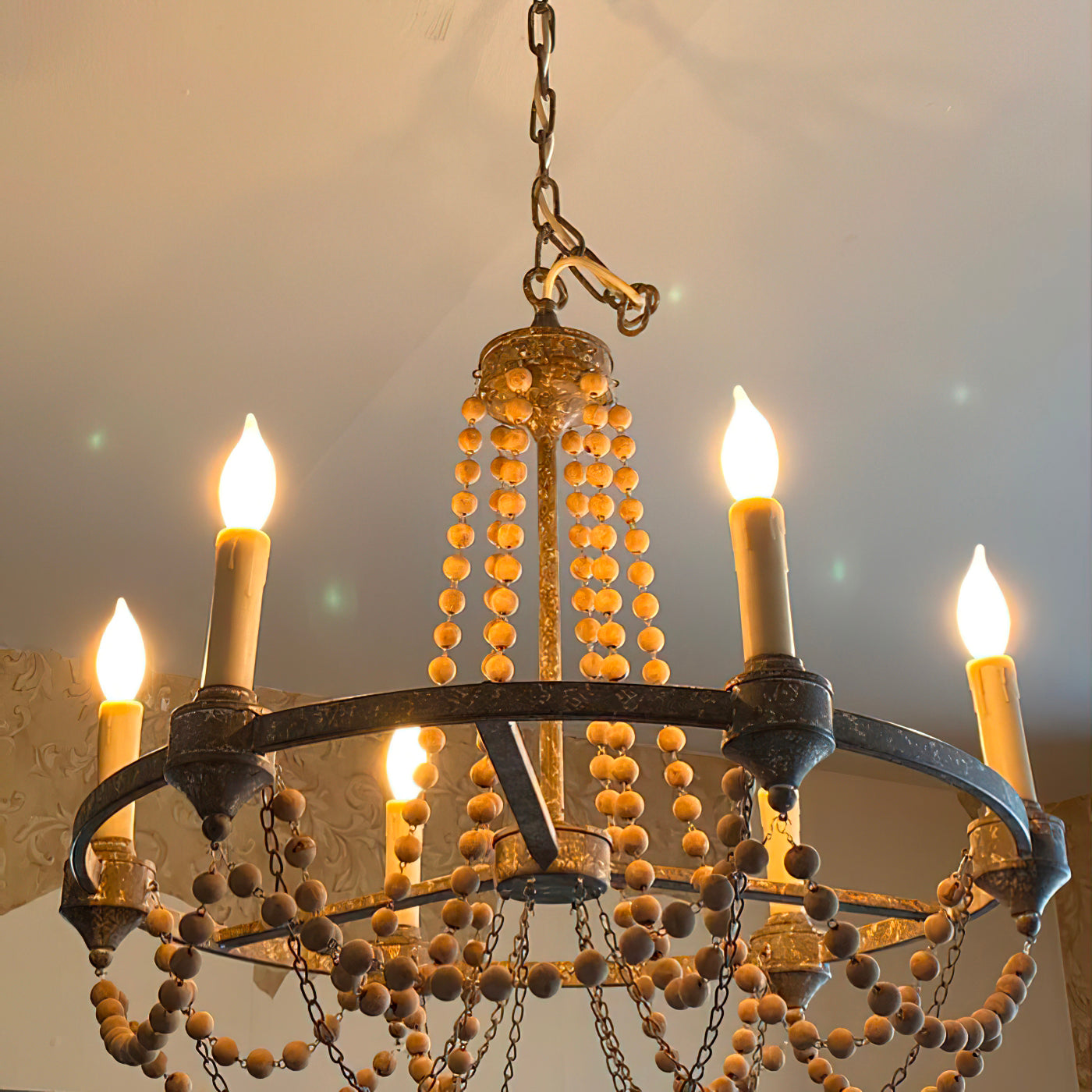 Eurnoros Holz Vintage Industrial Kronleuchter-Letslighting