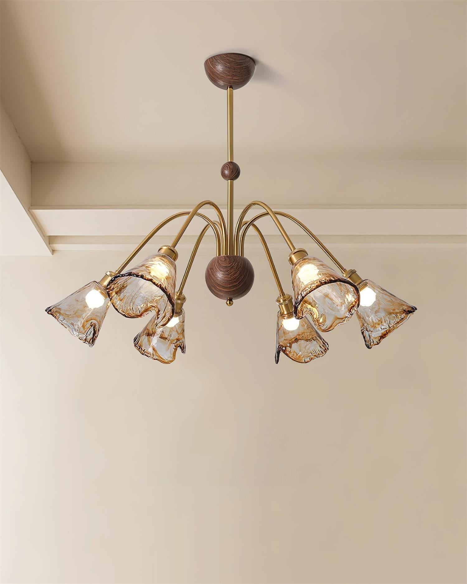 Beyona Amber Glass Chandelier - Letslighting