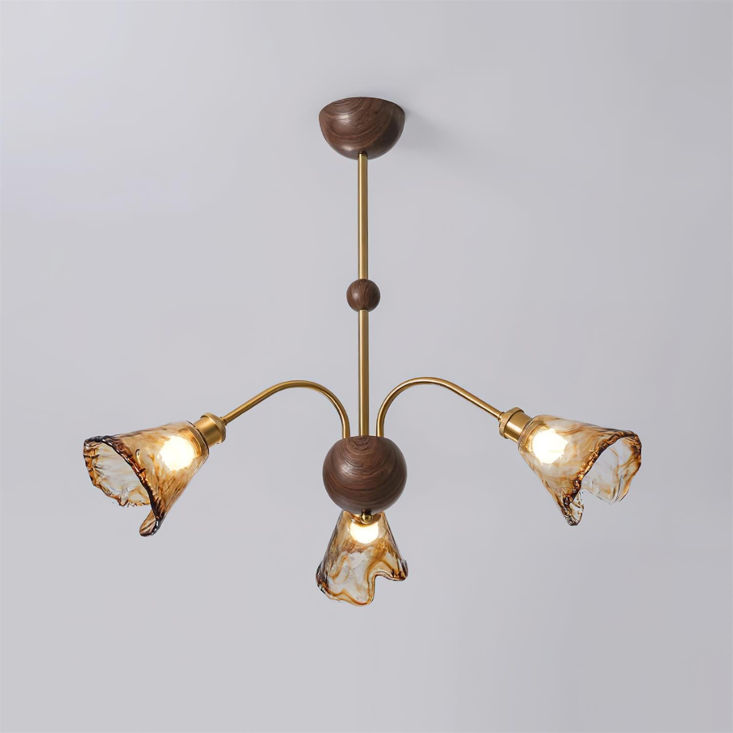 Beyona Amber Glass Chandelier - Letslighting
