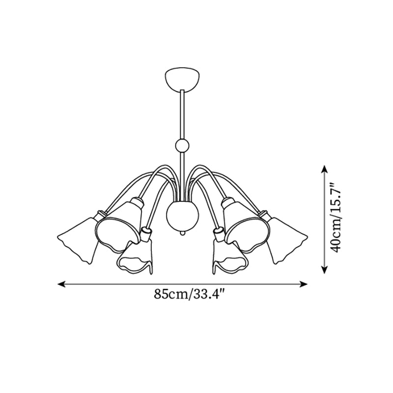 Beyona Amber Glass Chandelier - Letslighting