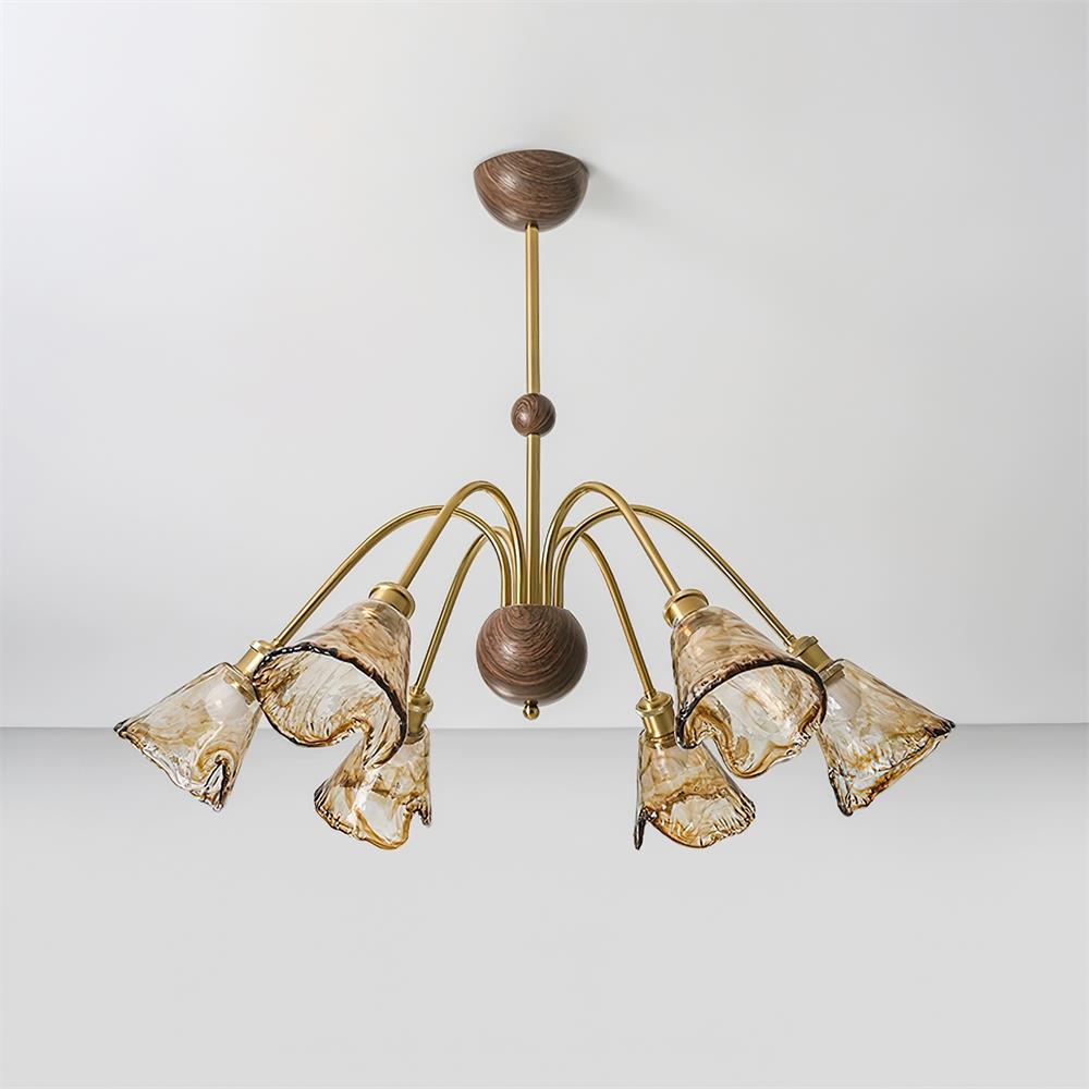 Beyona Amber Glass Chandelier - Letslighting
