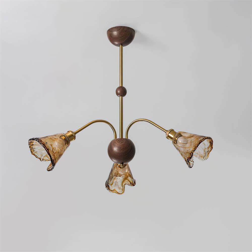 Beyona Amber Glass Chandelier - Letslighting