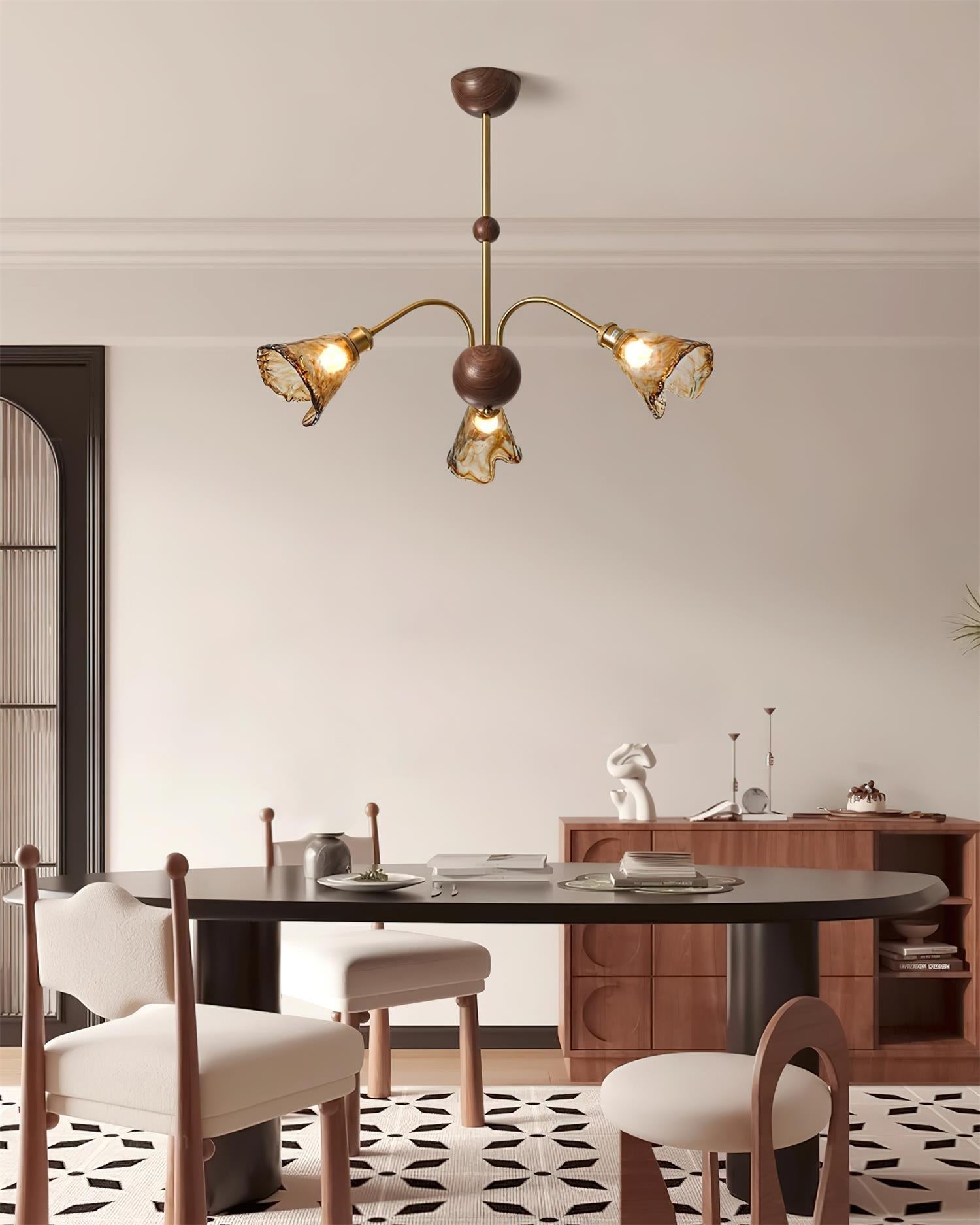 Beyona Amber Glass Chandelier - Letslighting