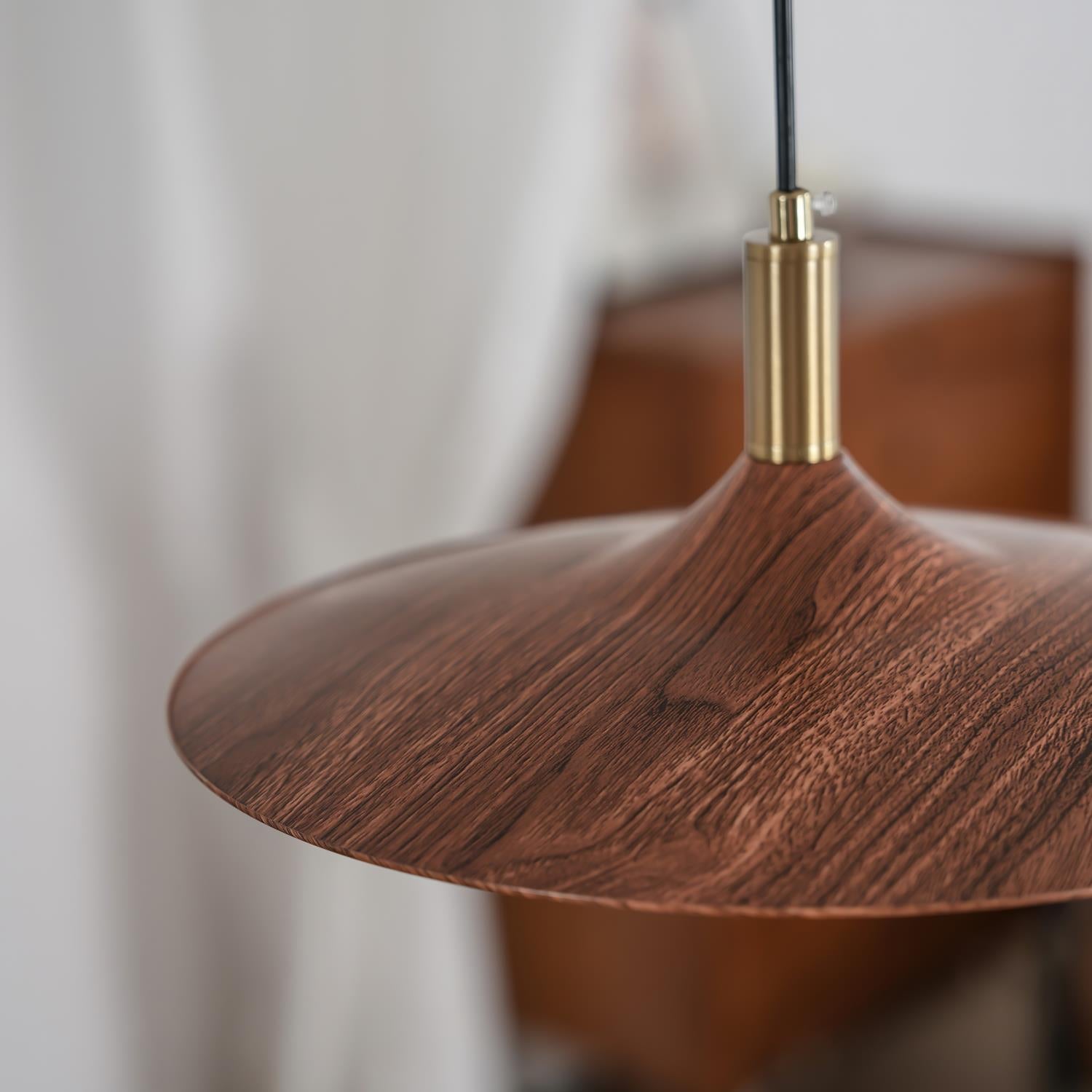 Veylo Pendelleuchte Modern Schwenkarm Holzschirm-Letslighting