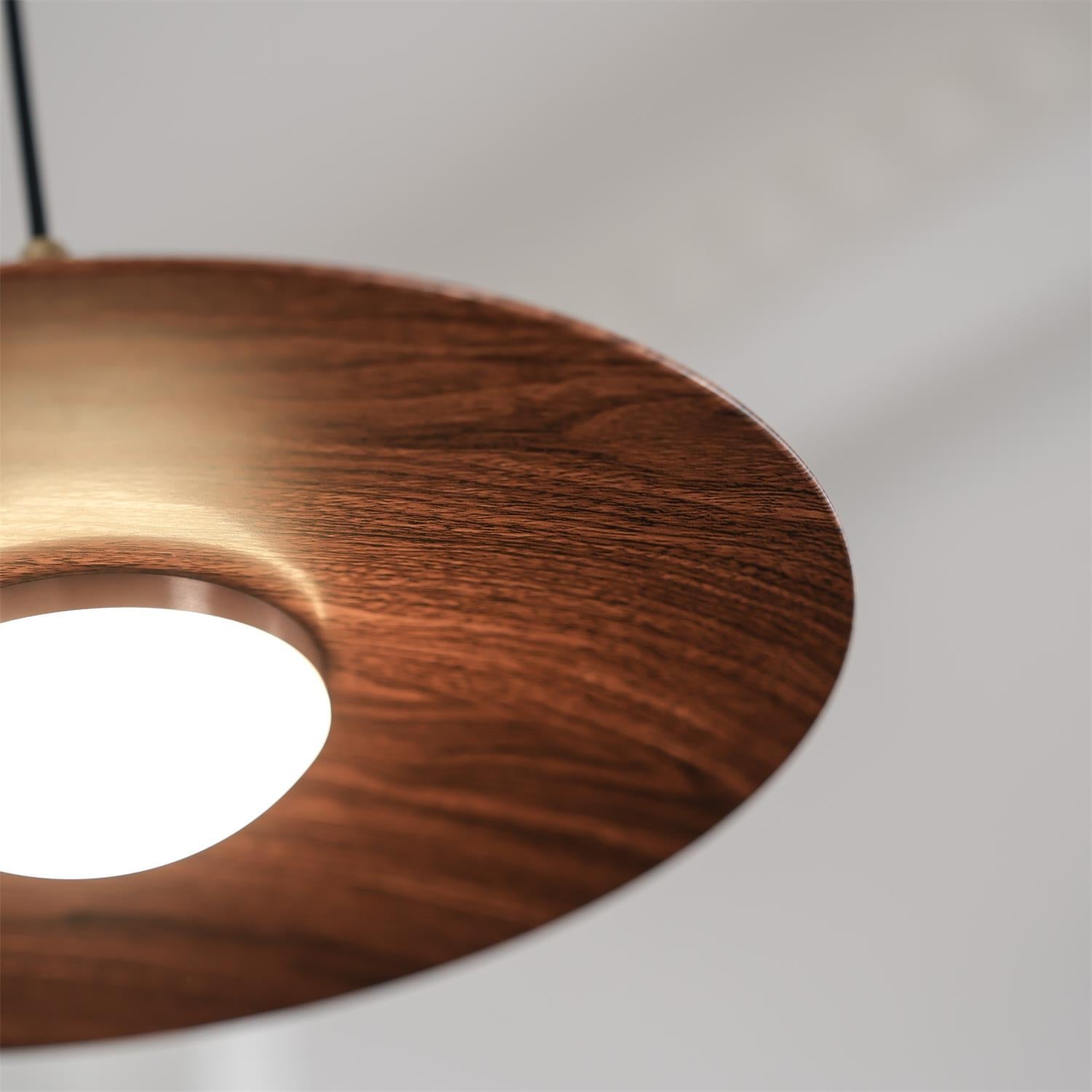 Veylo Pendelleuchte Modern Schwenkarm Holzschirm-Letslighting