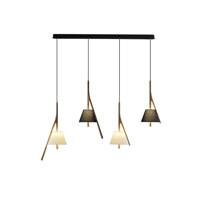 Zovenarae Dreieckige Pendelleuchte aus Holz-Letslighting