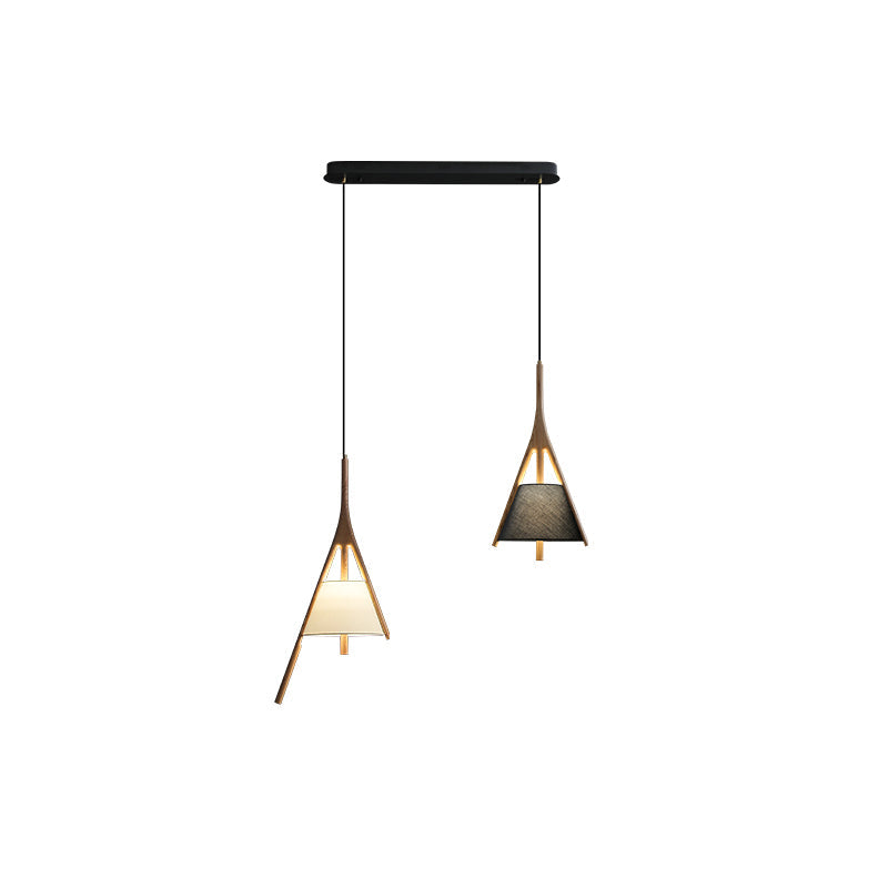 Zovenarae Dreieckige Pendelleuchte aus Holz-Letslighting