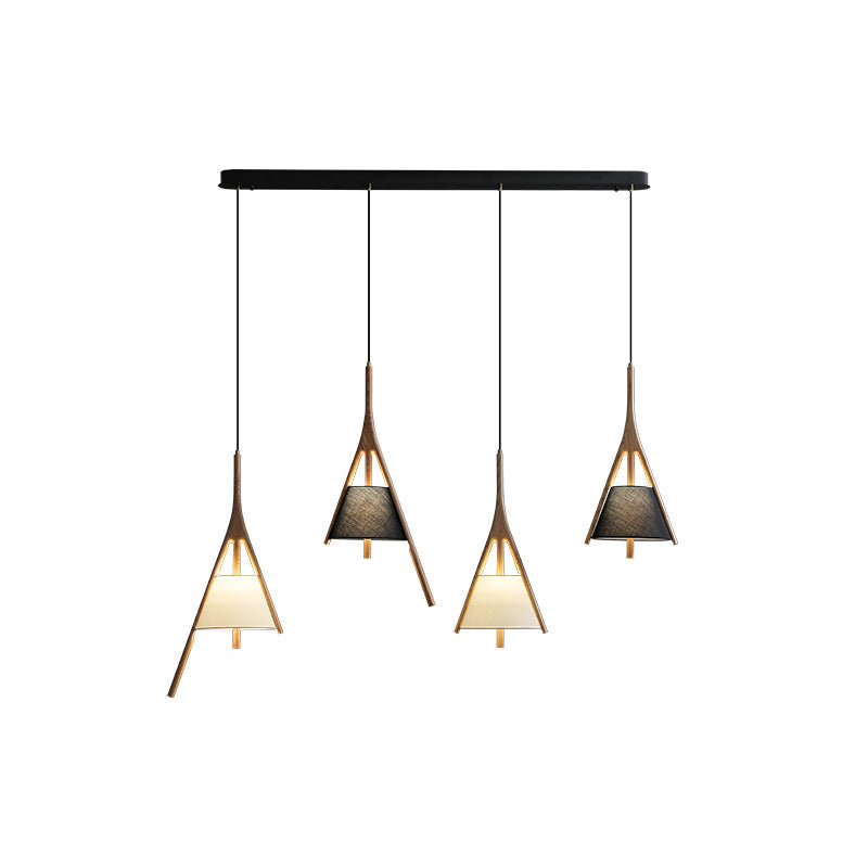 Zovenarae Dreieckige Pendelleuchte aus Holz-Letslighting