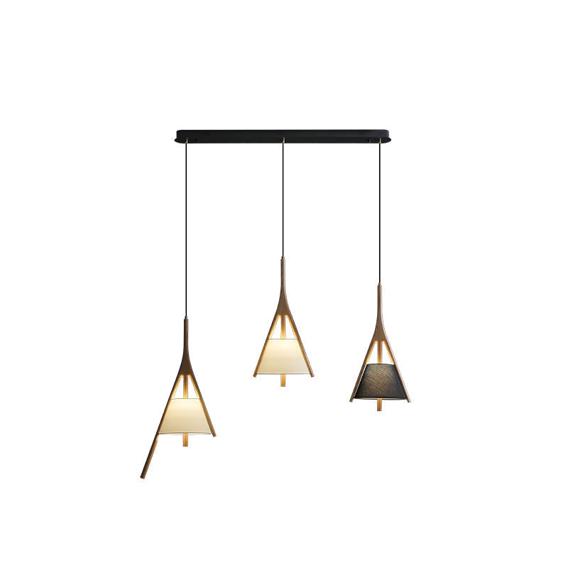 Zovenarae Dreieckige Pendelleuchte aus Holz-Letslighting