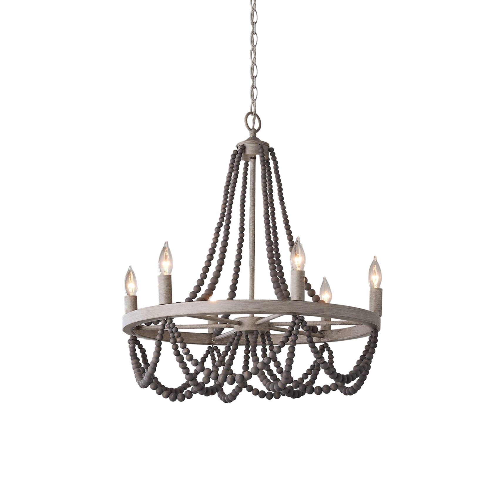Alshaan Vintage Industrial Wooden Metal Chandelier - Letslighting