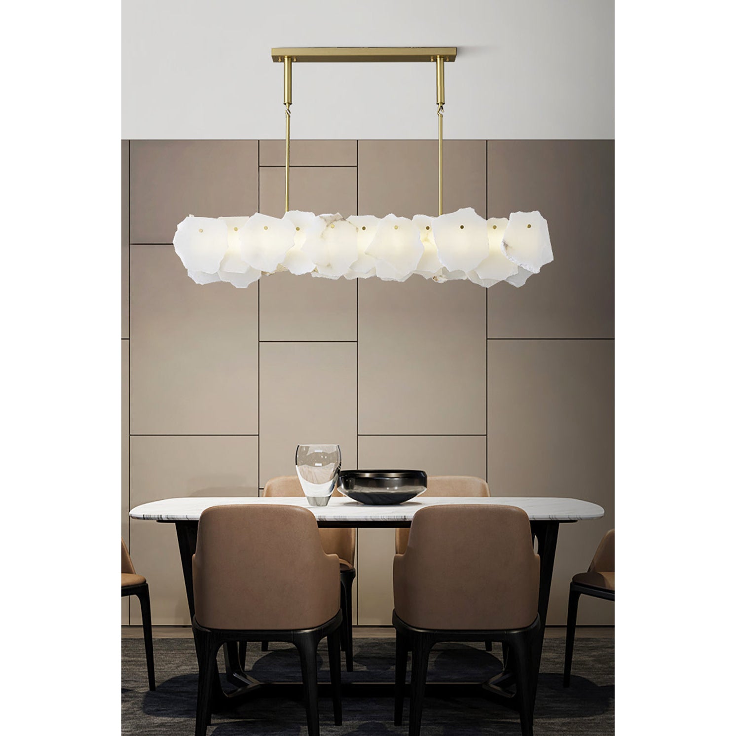 Catala Messing Alabaster Kronleuchter-Letslighting