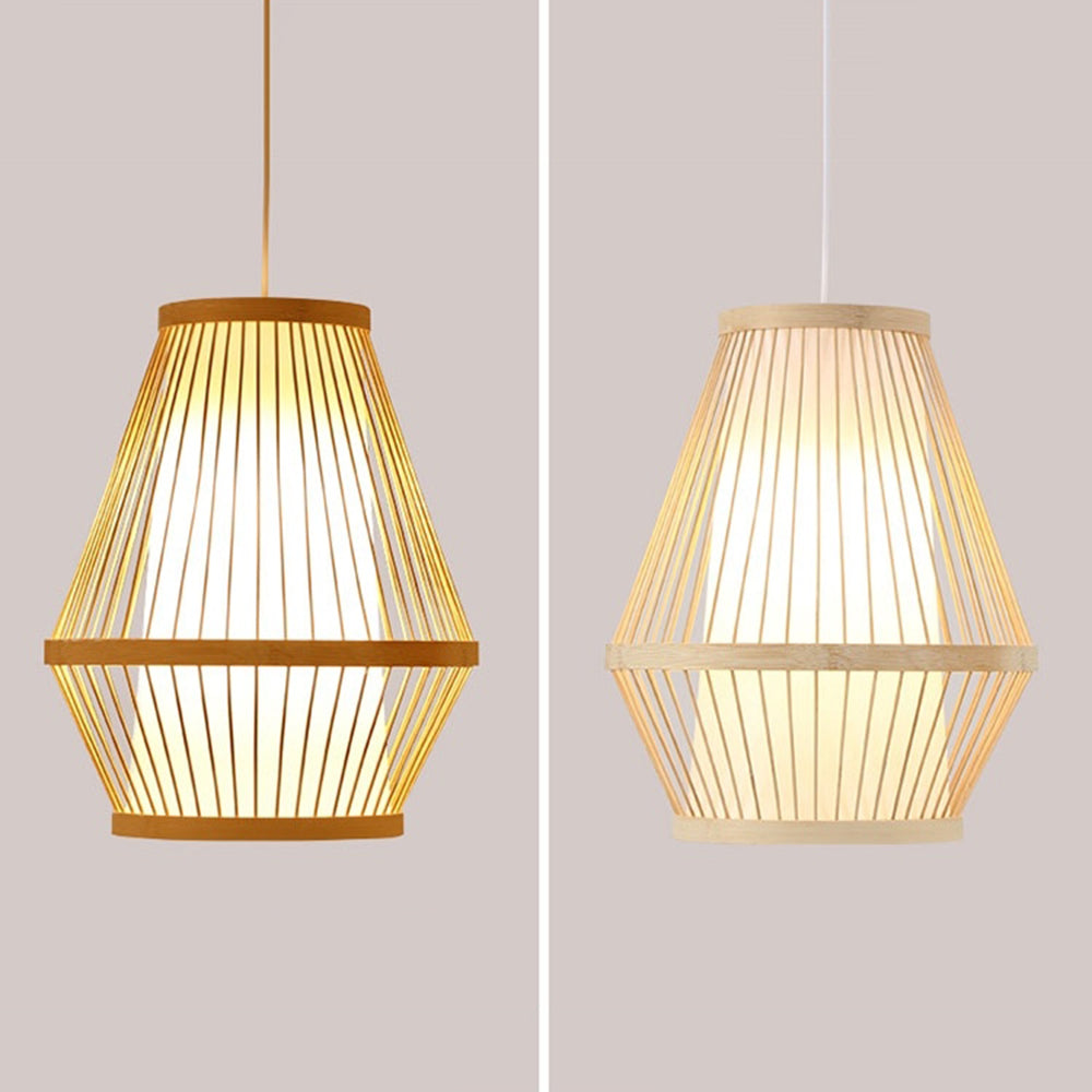 Muto Design LED Pendelleuchte Holz Schlafzimmer/Esszimmer Bambus