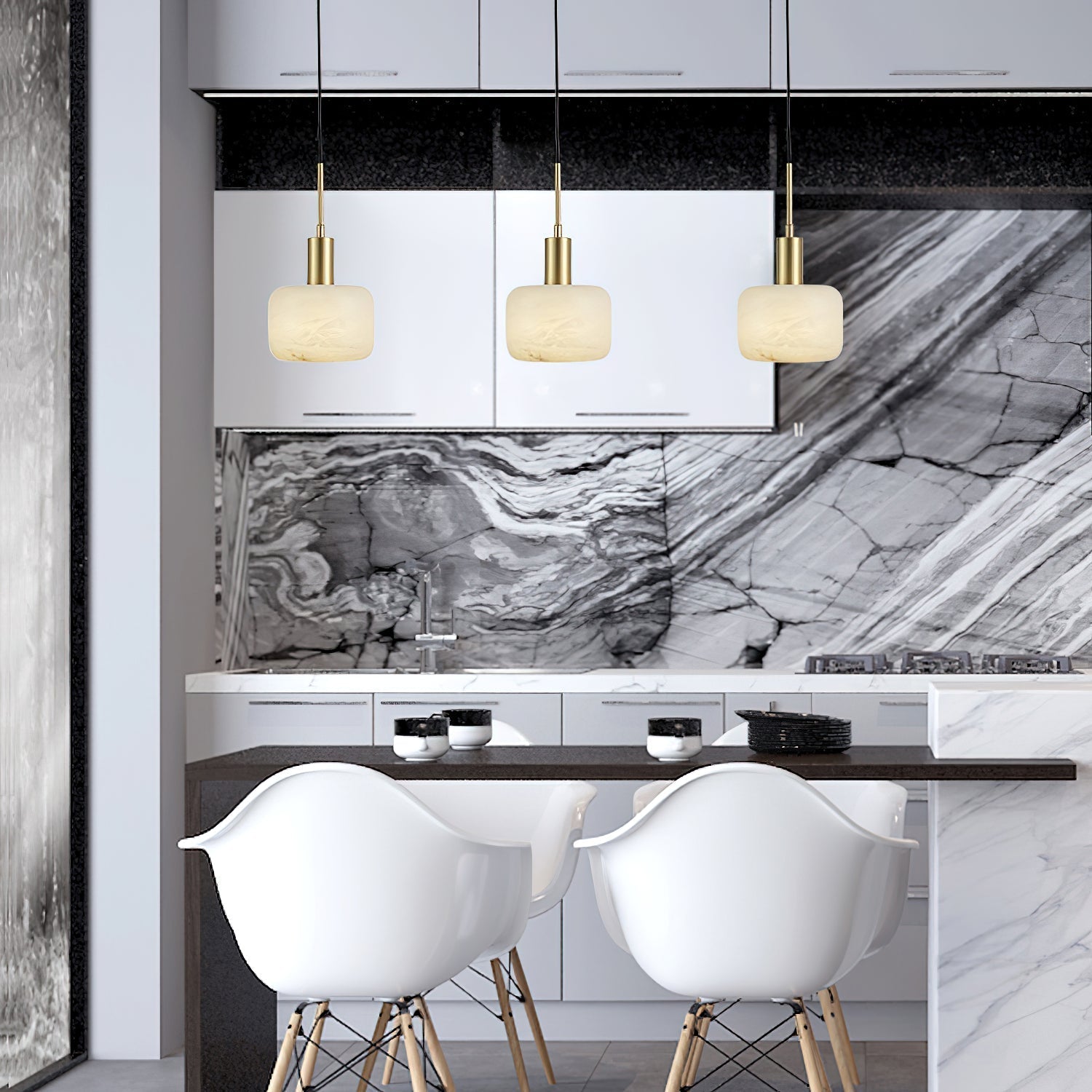 Eliriel Natural Small Alabaster Pendant Light - Letslighting