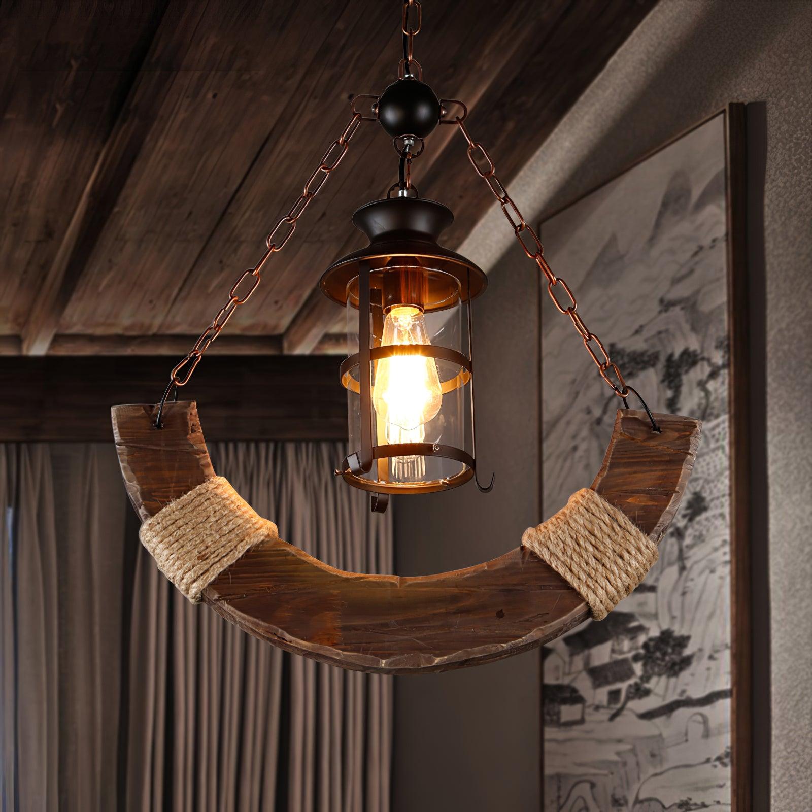 Aurzorir Vintage Holz Kronleuchter-Letslighting