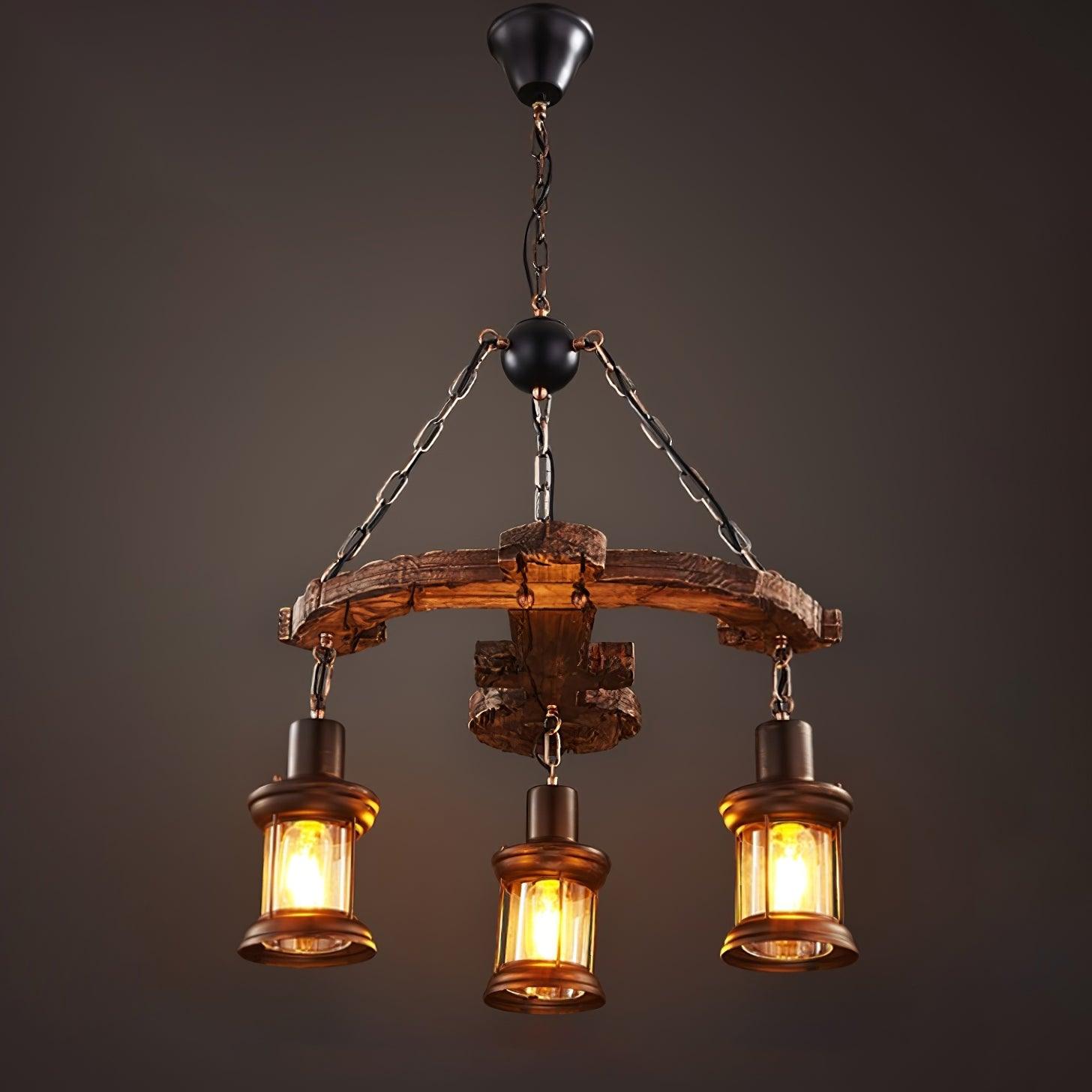 Aurzorir Vintage Holz Kronleuchter-Letslighting