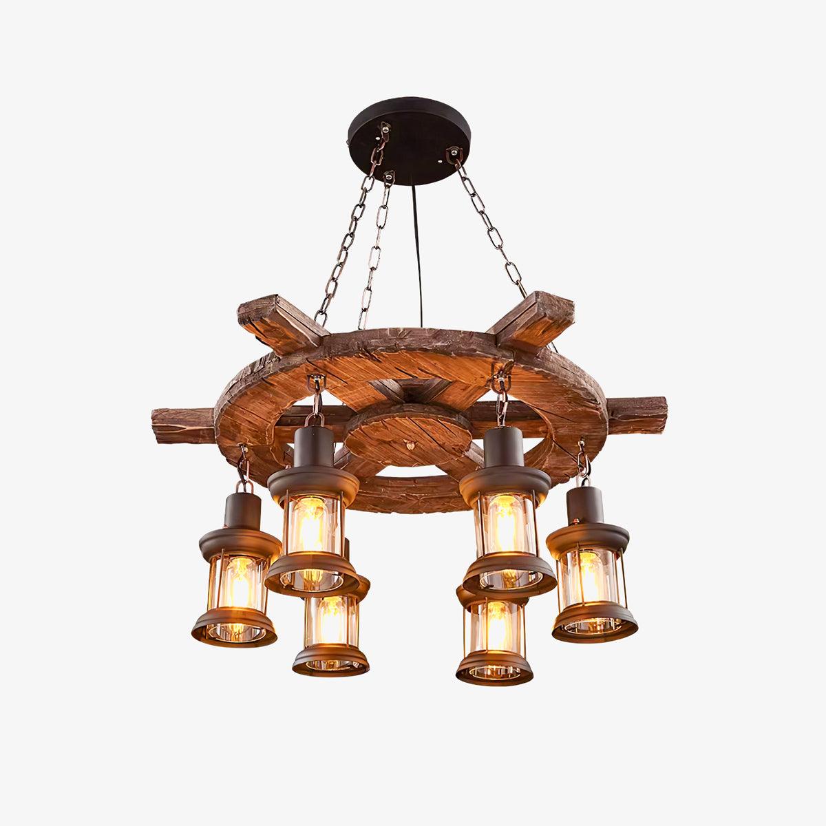 Aurzorir Vintage Holz Kronleuchter-Letslighting