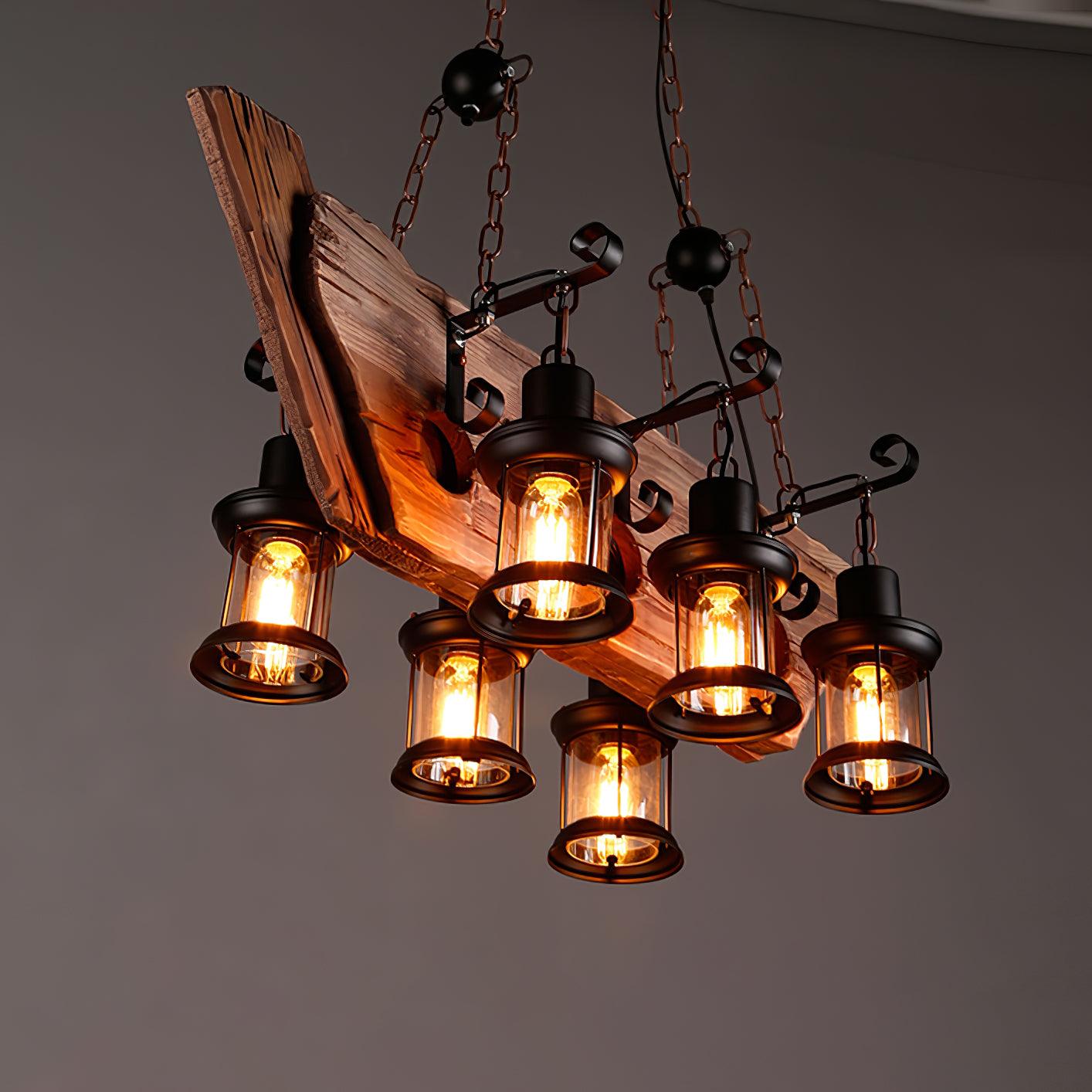 Aurzorir Vintage Holz Kronleuchter-Letslighting