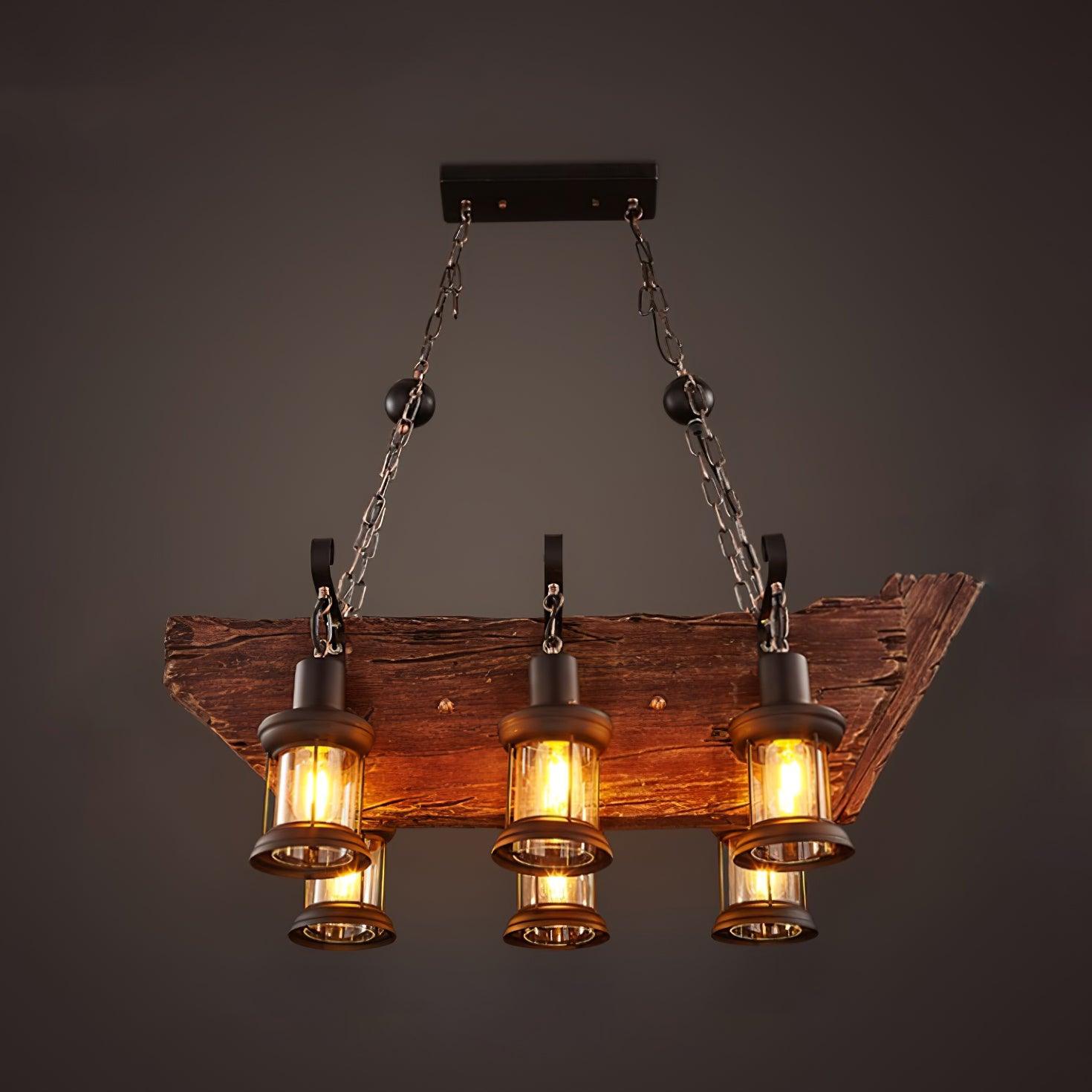 Aurzorir Vintage Holz Kronleuchter-Letslighting