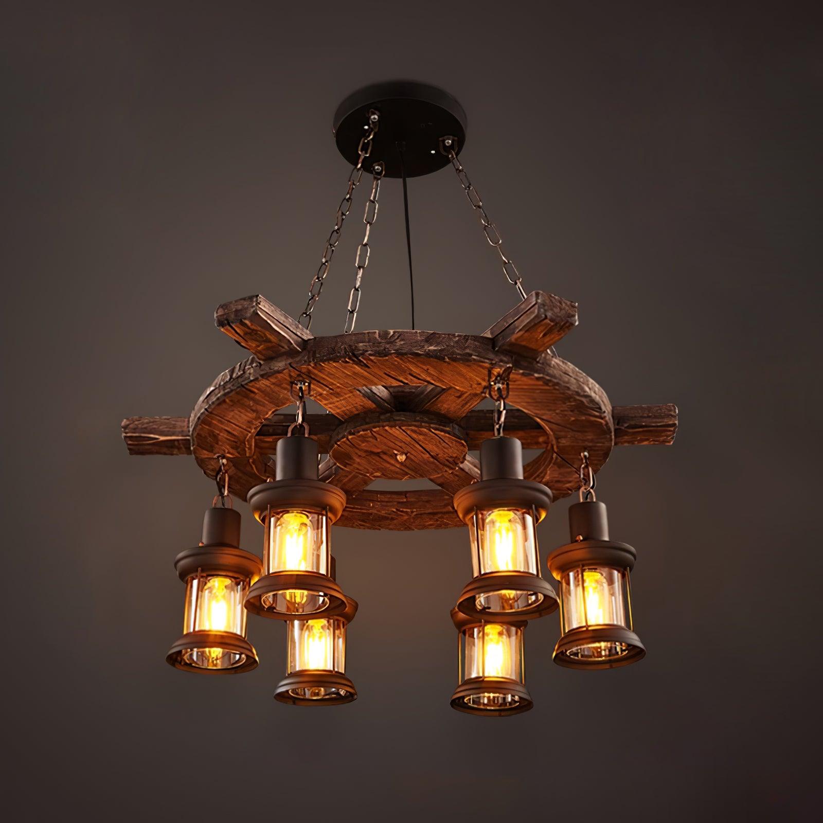 Aurzorir Vintage Holz Kronleuchter-Letslighting