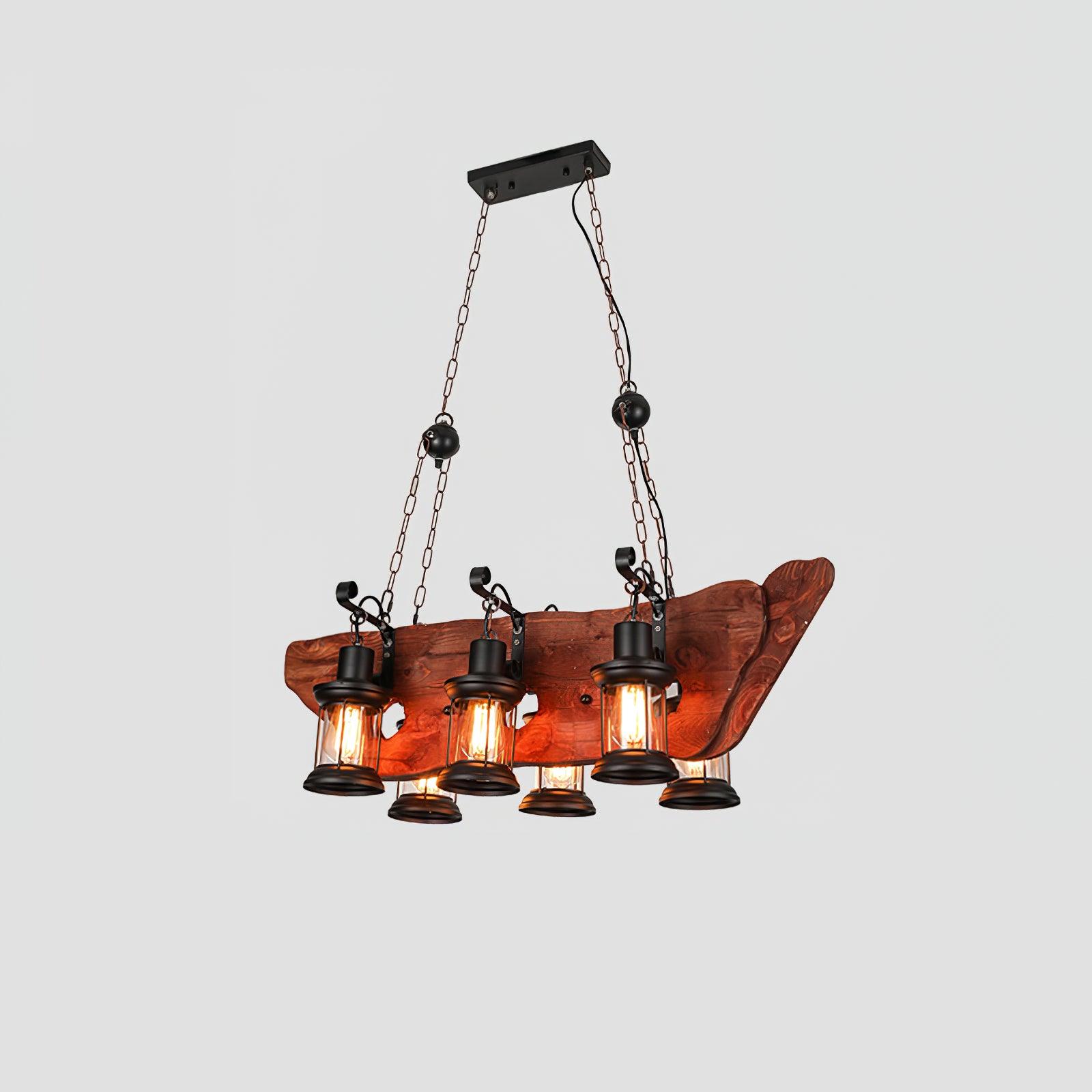 Aurzorir Vintage Holz Kronleuchter-Letslighting