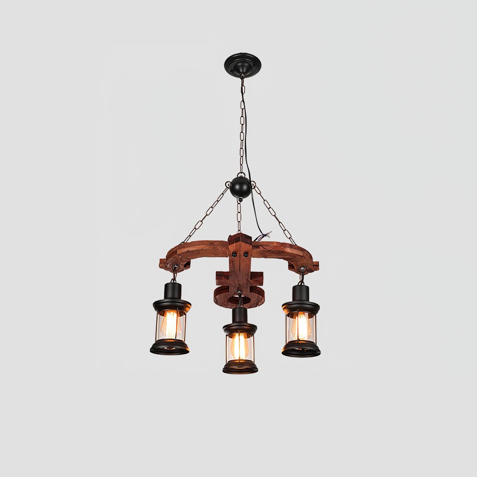 Aurzorir Vintage Holz Kronleuchter-Letslighting