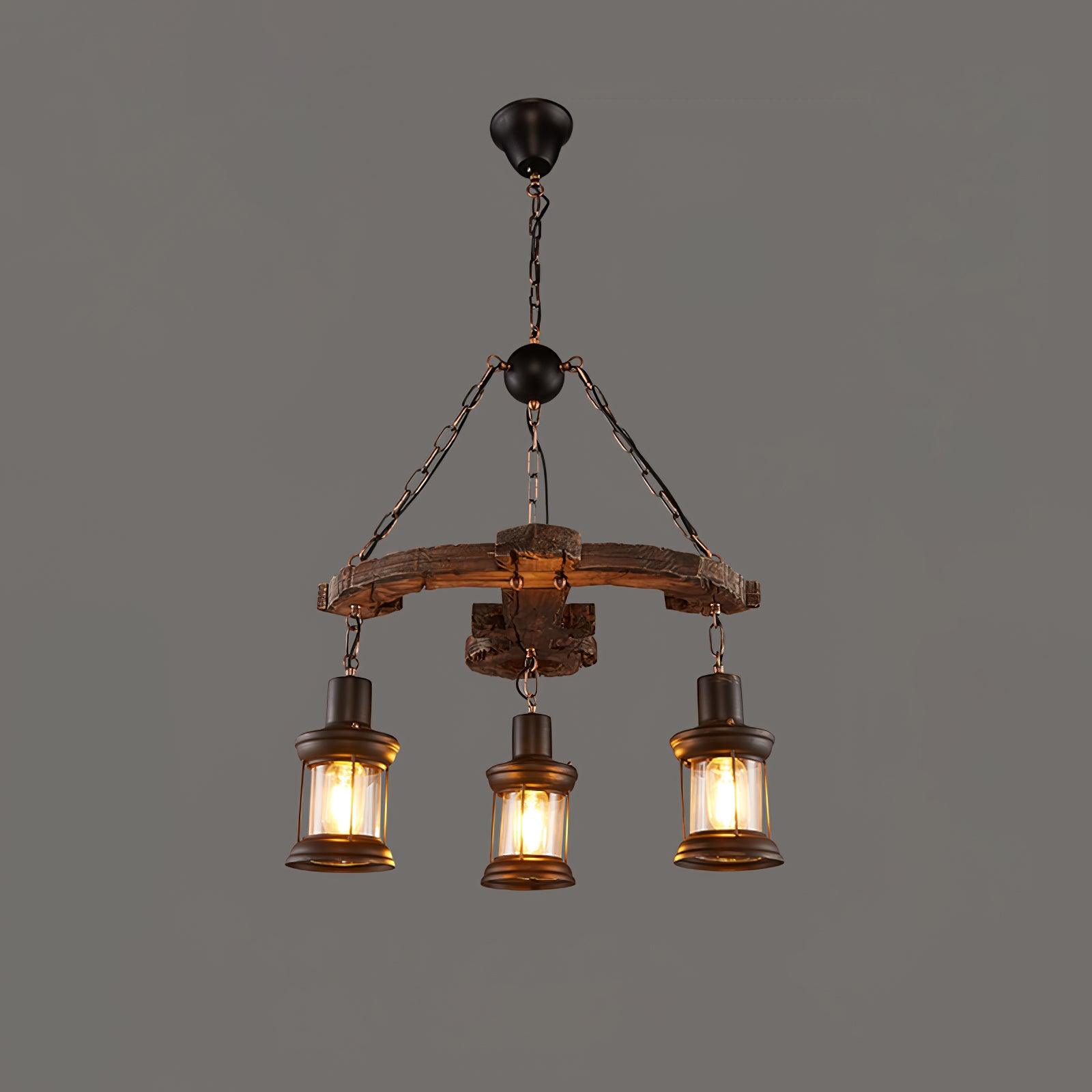Aurzorir Vintage Holz Kronleuchter-Letslighting