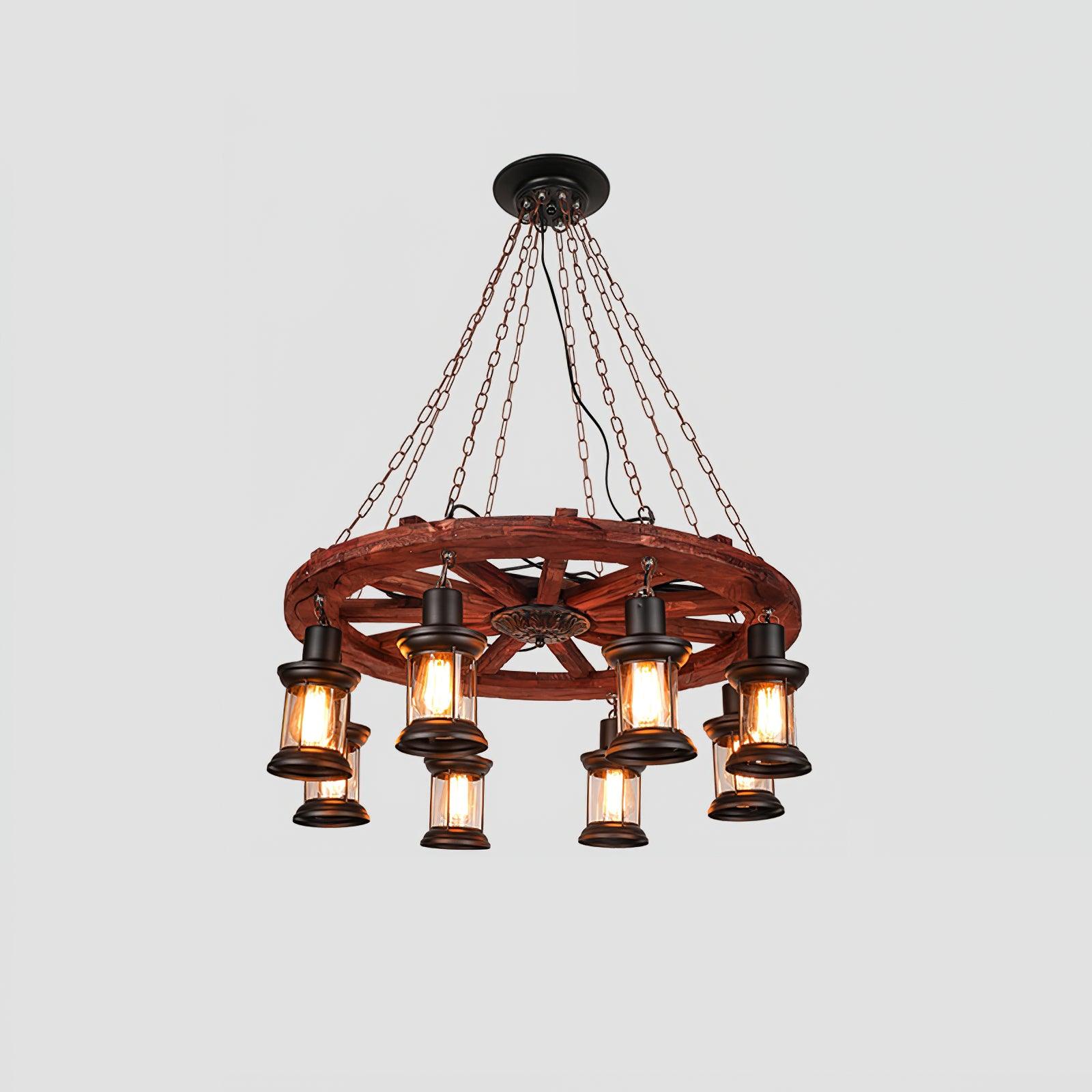 Aurzorir Vintage Holz Kronleuchter-Letslighting