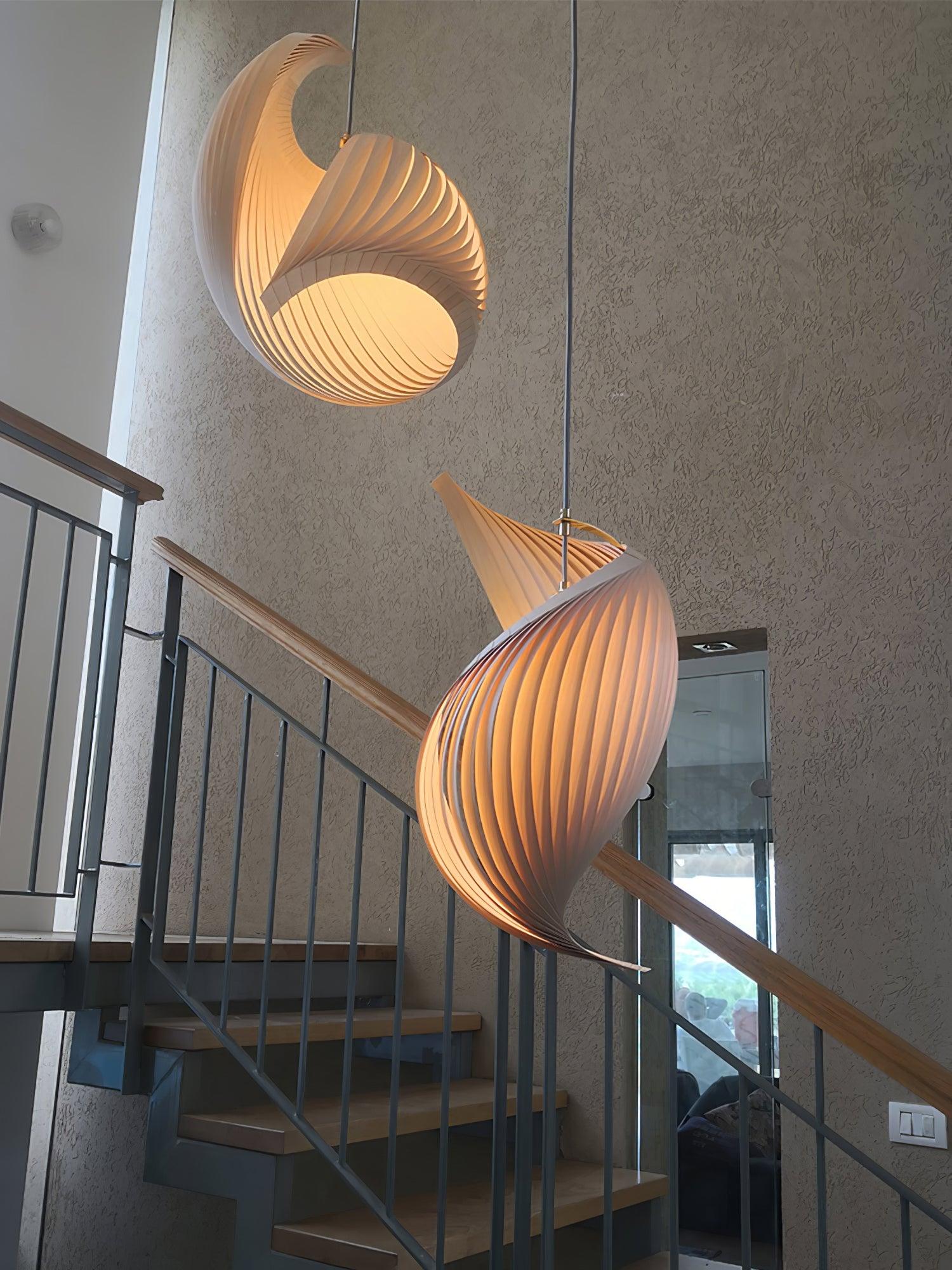 Cumiror Postmoderne Luxus Schalenholz Holz Pendelleuchte-Letslighting