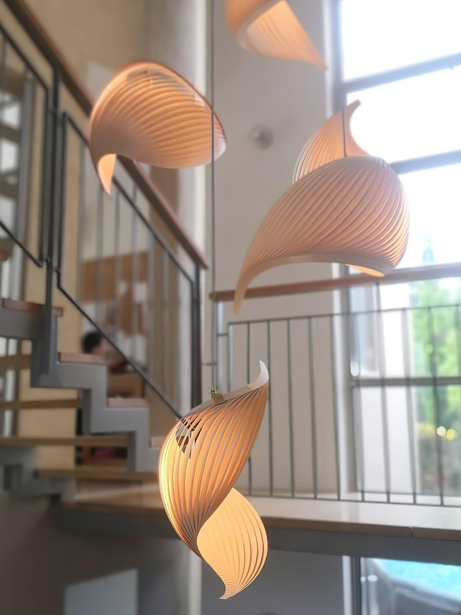 Cumiror Postmoderne Luxus Schalenholz Holz Pendelleuchte-Letslighting