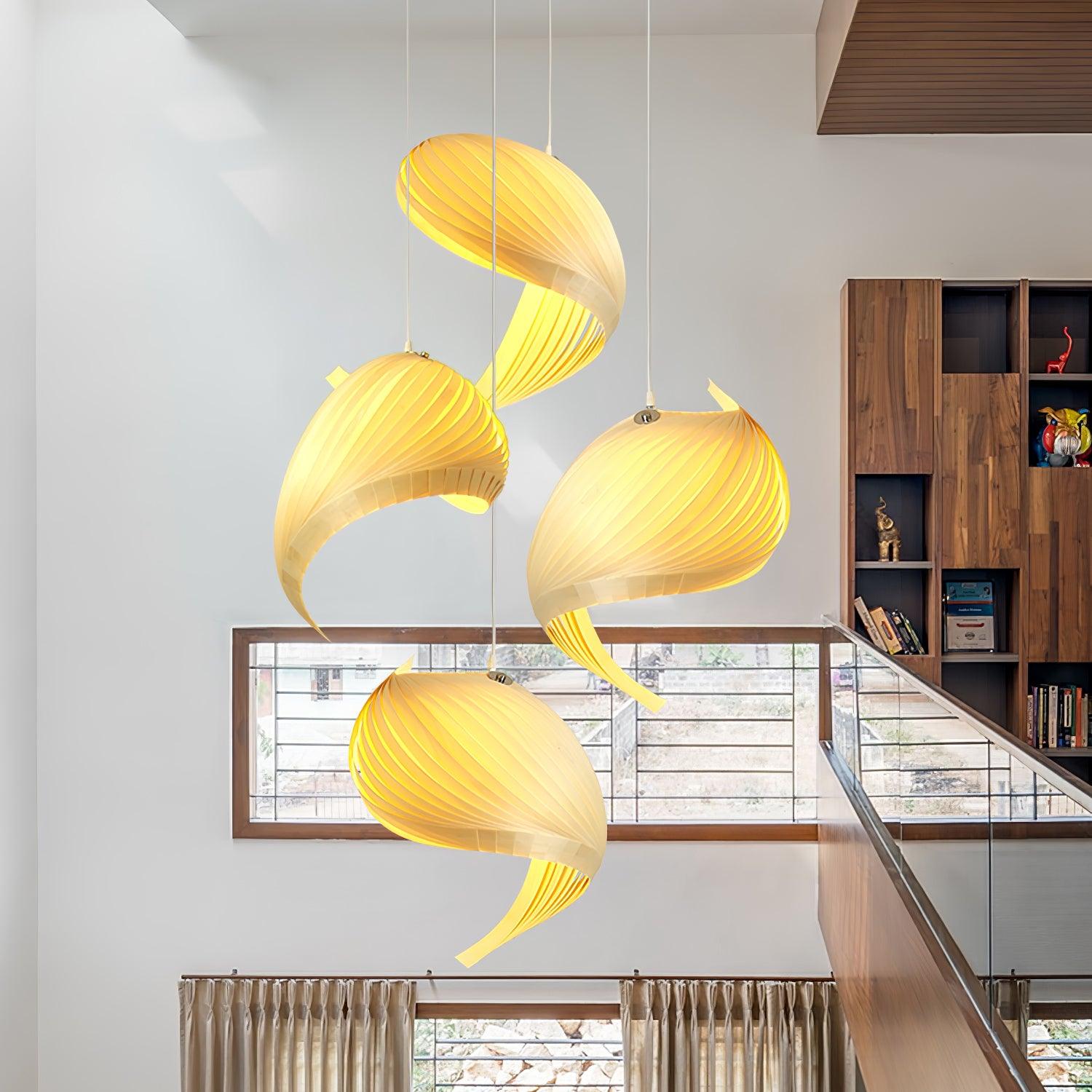 Cumiror Postmoderne Luxus Schalenholz Holz Pendelleuchte-Letslighting