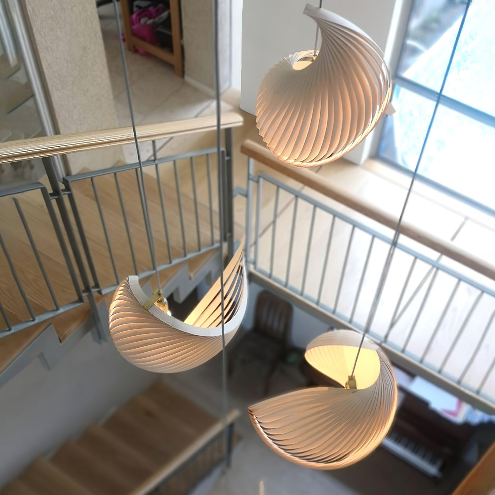 Cumiror Postmoderne Luxus Schalenholz Holz Pendelleuchte-Letslighting