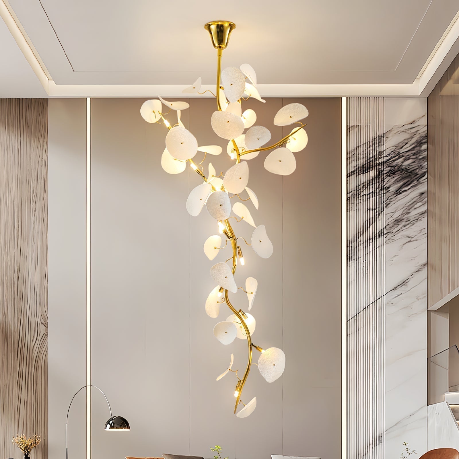 Orthair Branch Keramik Messing Kronleuchter-Letslighting