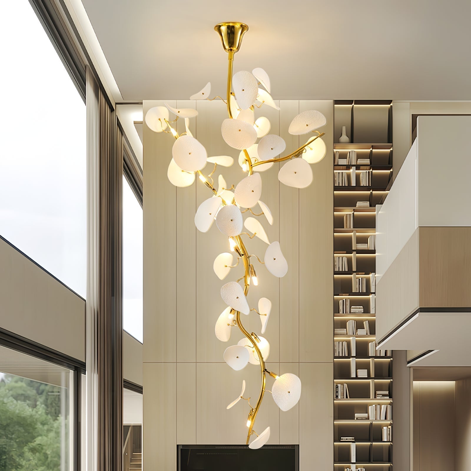 Orthair Branch Keramik Messing Kronleuchter-Letslighting