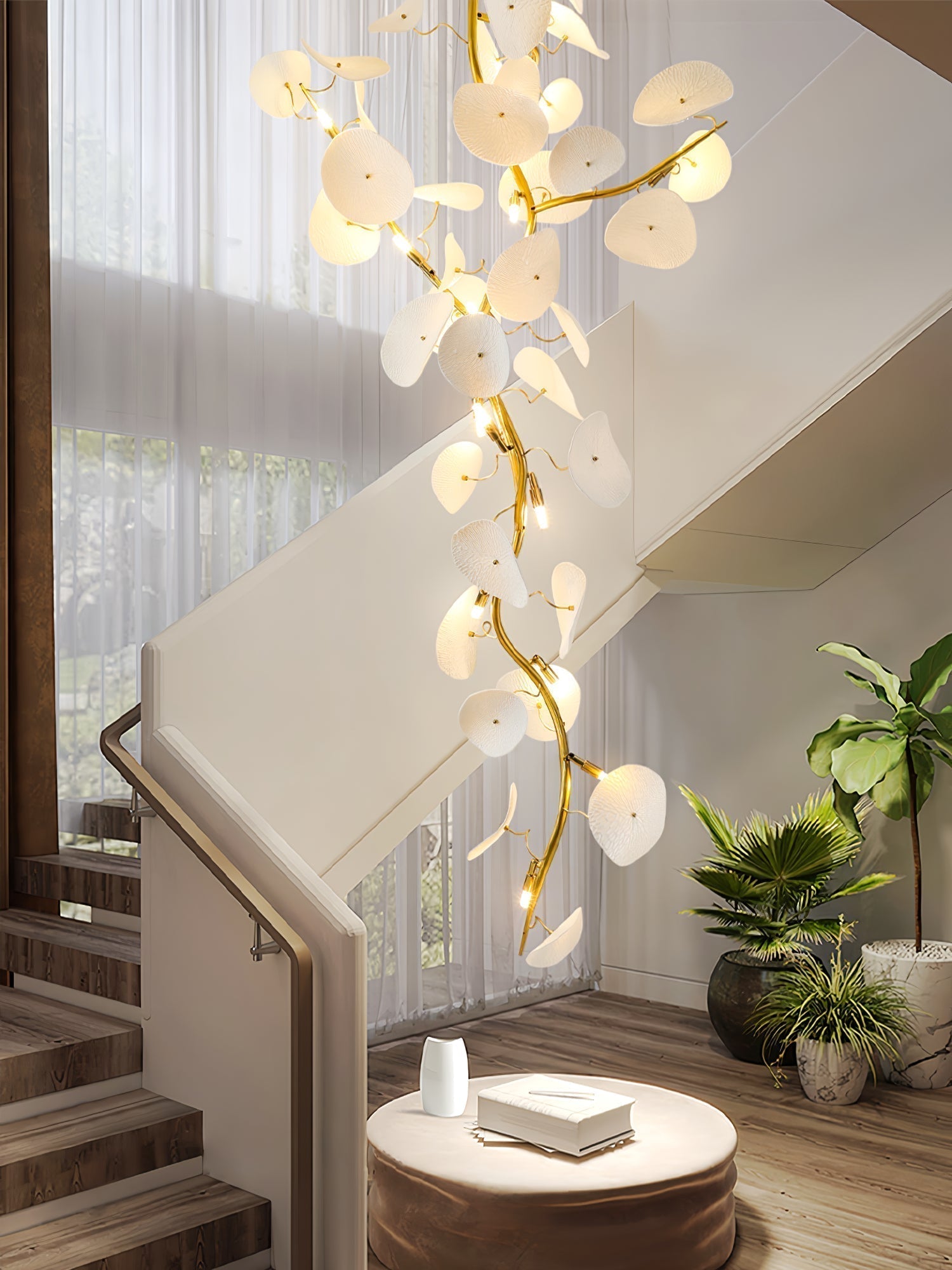 Orthair Branch Keramik Messing Kronleuchter-Letslighting