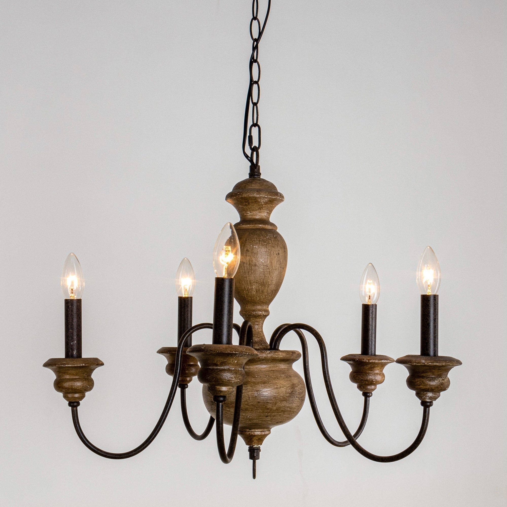 Evvine Holz Vintage Industrial Kronleuchter-Letslighting