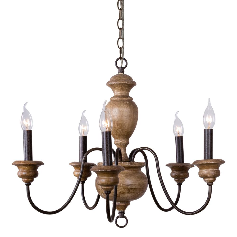 Evvine Holz Vintage Industrial Kronleuchter-Letslighting