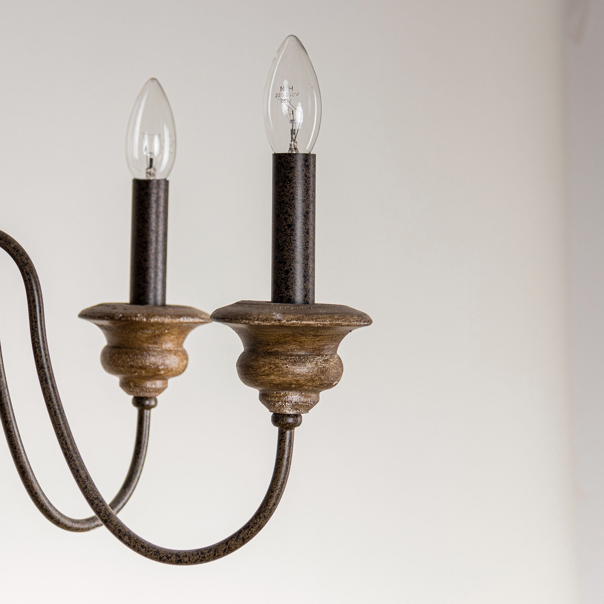 Evvine Holz Vintage Industrial Kronleuchter-Letslighting