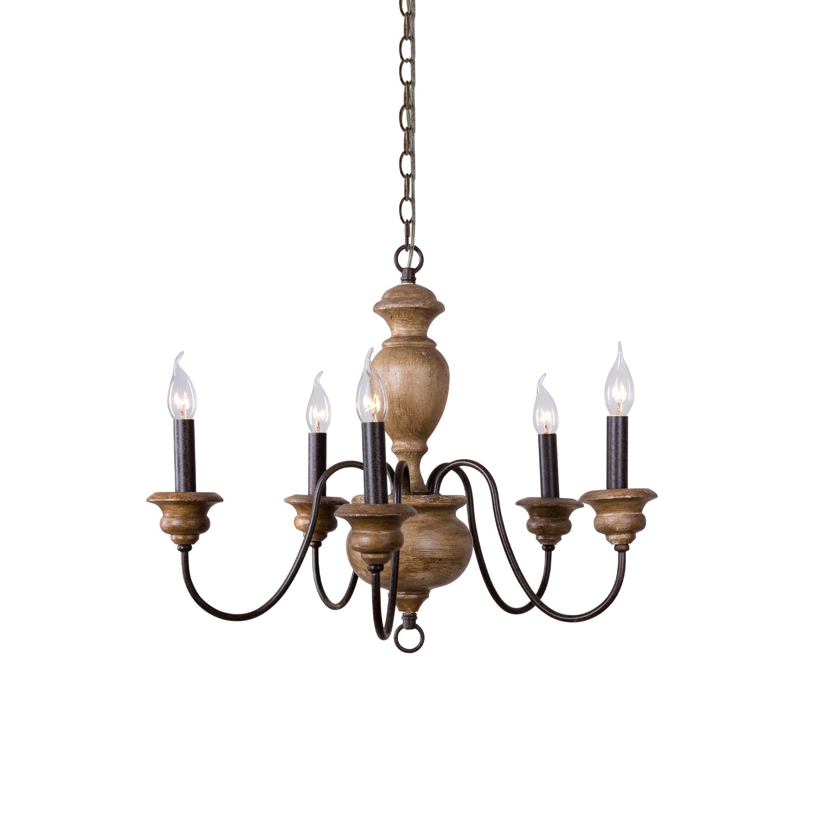 Evvine Holz Vintage Industrial Kronleuchter-Letslighting