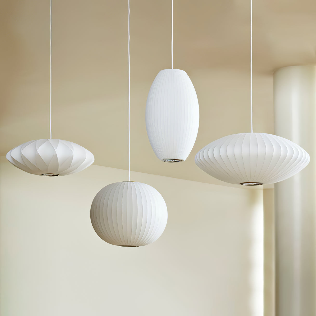 Nebula Blase Maulbeerseide Pendelleuchte Lampe-Letslighting