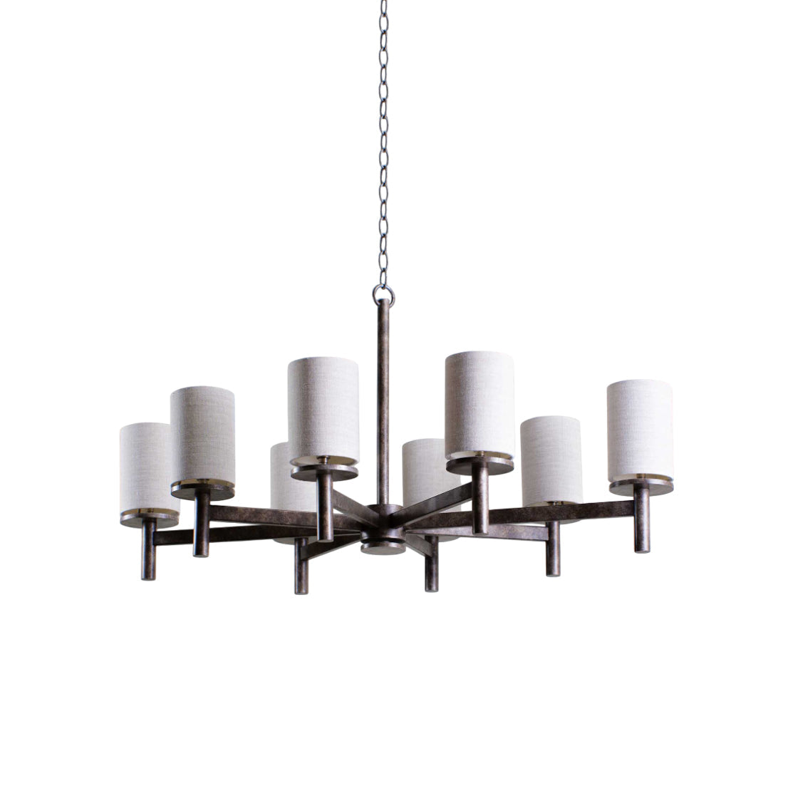 Iltalaris Kronleuchter Messing Stoff Premium Nordisch Art-Letslighting