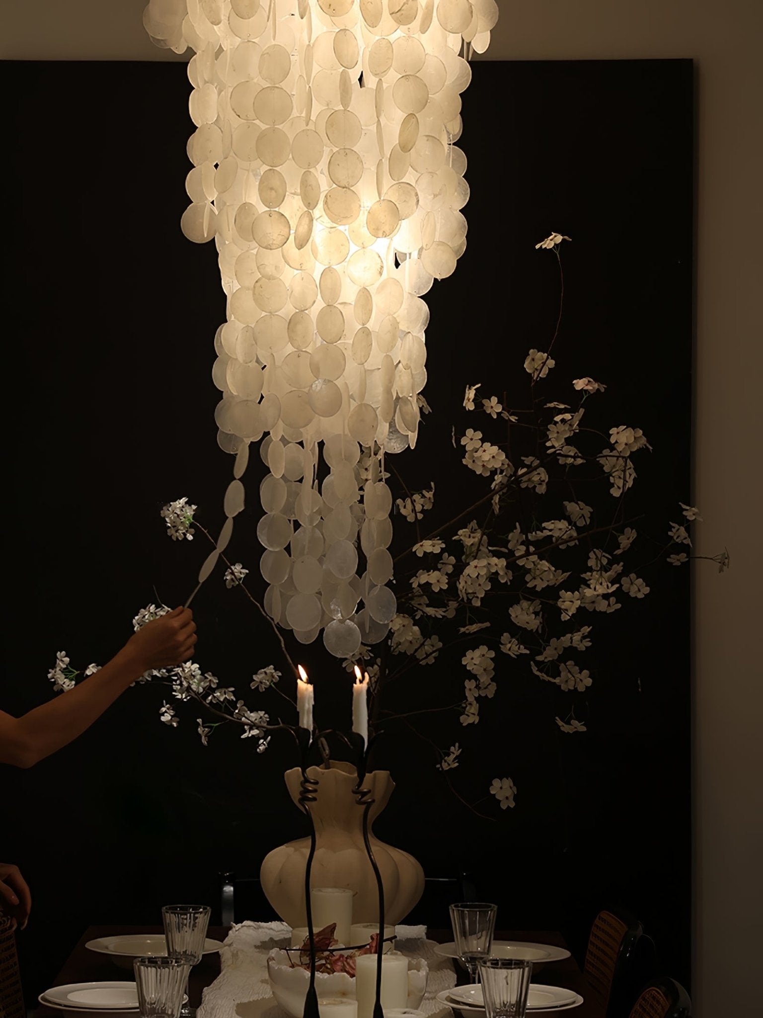 Eloryra Kaskadierender Glas-Kronleuchter-Letslighting
