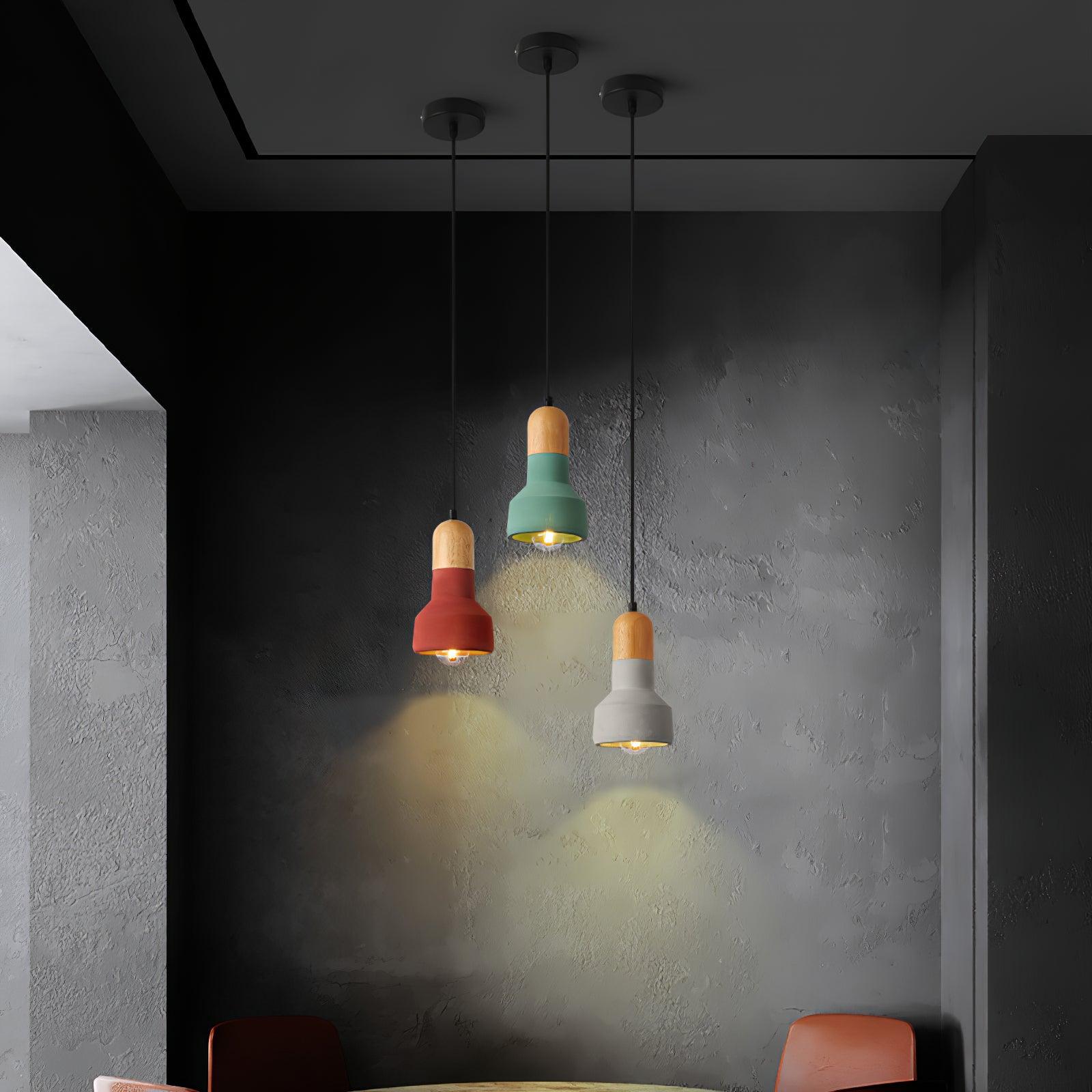 Trio Rustikale Holz-Pendelleuchte-Letslighting